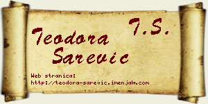 Teodora Sarević vizit kartica
